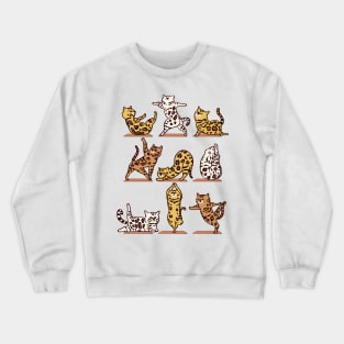 Bengal Cat Yoga Crewneck Sweatshirt